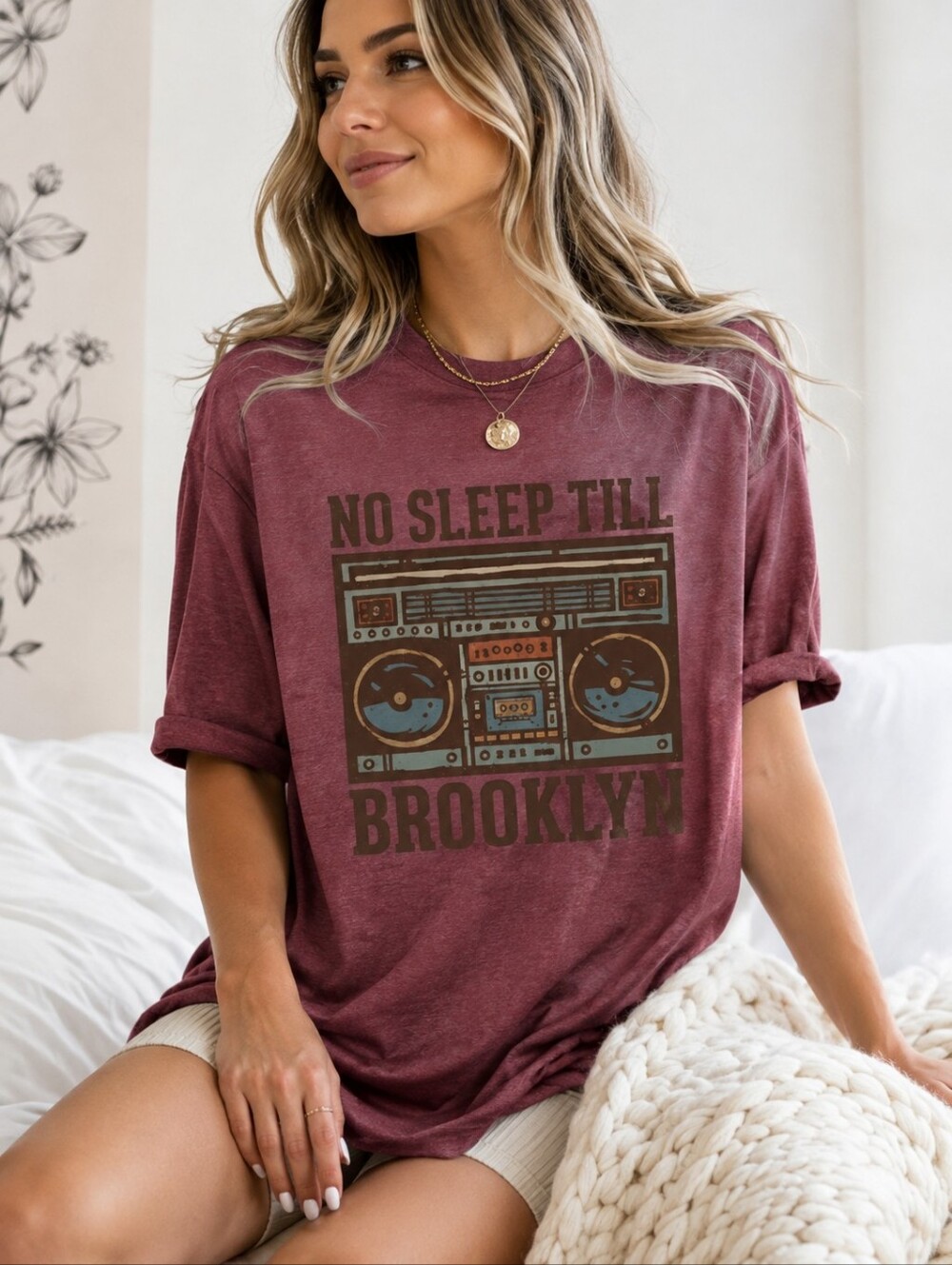 NO SLEEP TILL BROOKLYN 🎶🗽 Retro Graphic Tee
